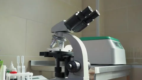Microscope in the laboratory Stock Footage 238827106