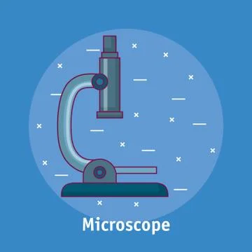 Microscope laboratory isolated icon Stock Illustration