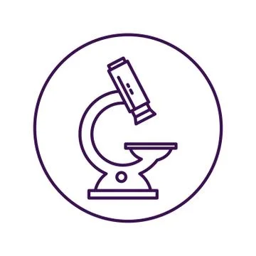 Microscope laboratory isolated icon 스톡 일러스트