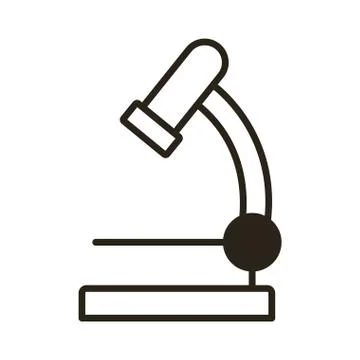 Microscope laboratory line style icon Stockillustratie