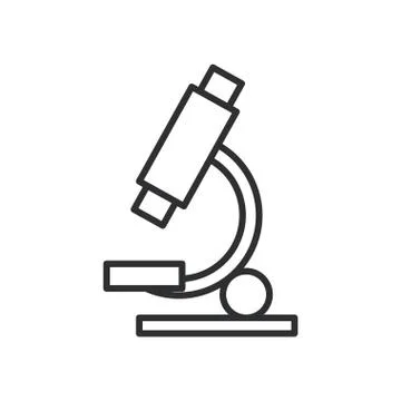 Microscope laboratory line style icon 스톡 일러스트