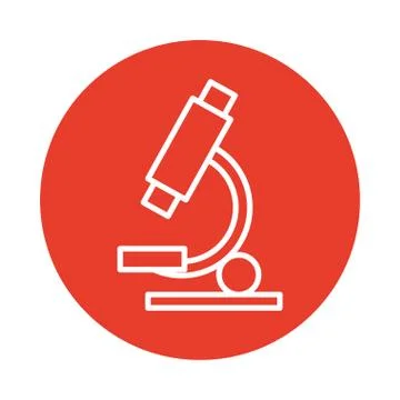 Microscope laboratory line style icon 스톡 일러스트