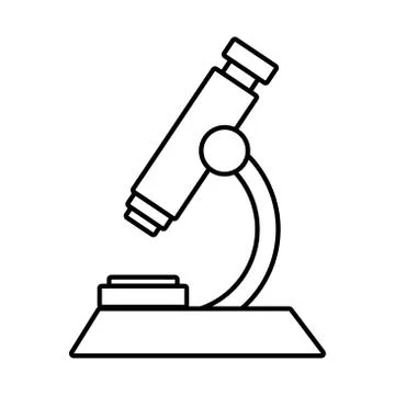 Microscope laboratory line style icon 스톡 일러스트