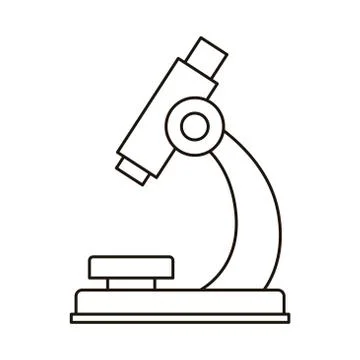 Microscope laboratory line style icon Stock Illustration