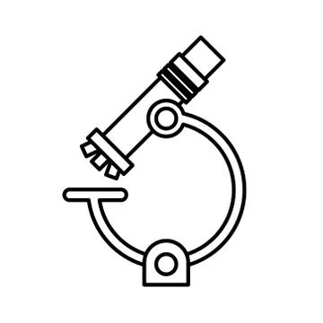 Microscope laboratory line style icon Stockillustratie