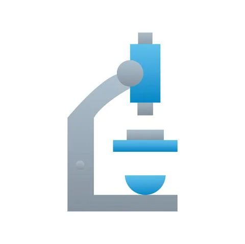 Microscope laboratory line style icon イラスト素材