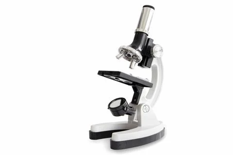 Microscope for laboratory research isolated on white background Фото