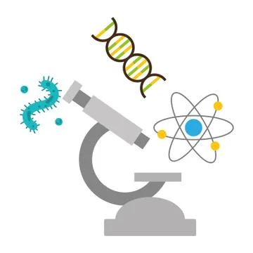 Microscope laboratory science 스톡 일러스트