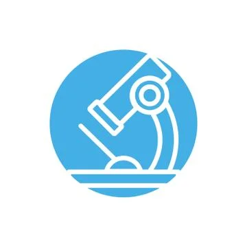 Microscope laboratory tool block style icon Stockillustratie