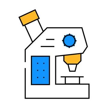 Microscope laboratory tool icon color illustration Stock Illustration