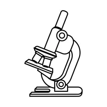 Microscope laboratory tool isolated icon Stock Illustration