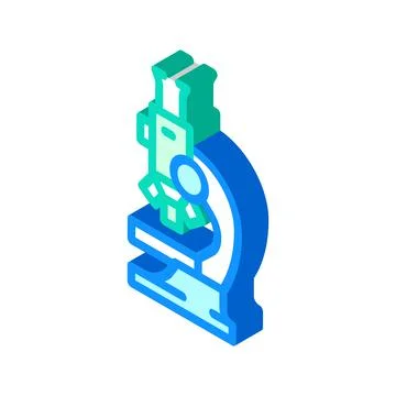 Microscope laboratory tool isometric icon vector illustration 스톡 일러스트