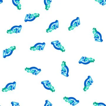 Microscope laboratory tool isometric icon seamless pattern Stock Illustration