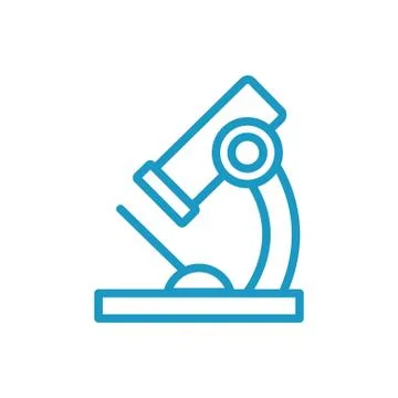 Microscope laboratory tool line style icon 스톡 일러스트