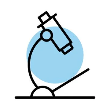 Microscope laboratory tool line style icon 스톡 일러스트