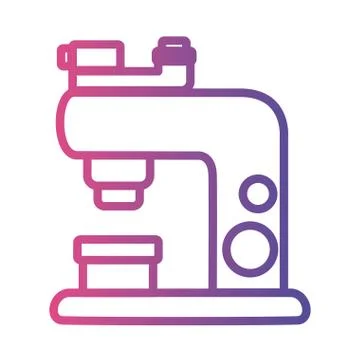Microscope laboratory tool linear gradient style icon Stock Illustration