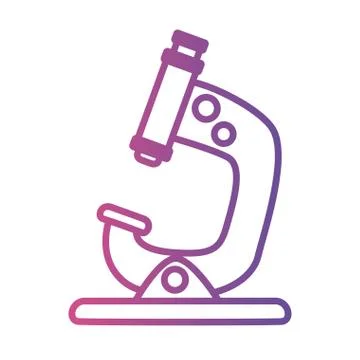 Microscope laboratory tool linear gradient style icon 库存插图