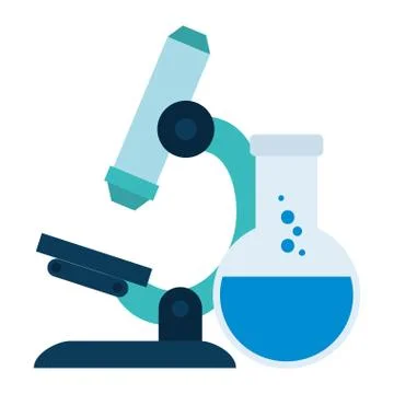 Microscope laboratory with tube test イラスト素材