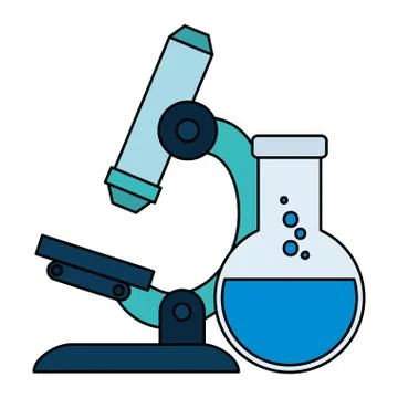 Microscope laboratory with tube test イラスト素材