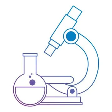 Microscope laboratory with tube test イラスト素材