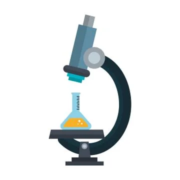 Microscope laboratory with tube test イラスト素材