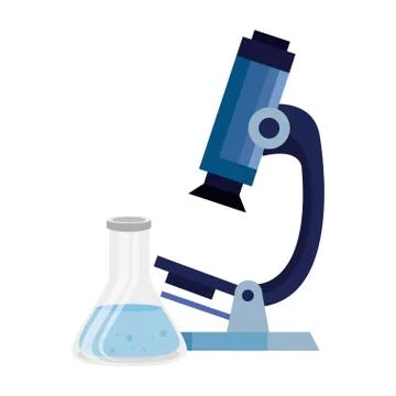 Microscope laboratory with tube test イラスト素材