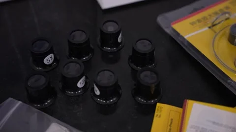 Microscope Lens Accessories Stock Footage 311201798