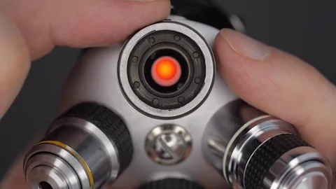 On the microscope lens, manually close (open) the diaphragm to correct exposure  Stock Footage 82722735