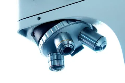 Microscope lenses closeup Stock Photos
