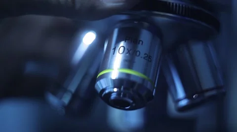 Microscope lenses Stock Footage 45421992