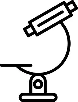 Microscope Line Icon Design Stock Illustration