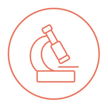 Microscope line icon Illustrazione stock