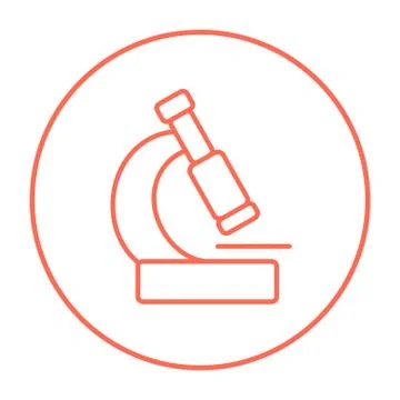 Microscope line icon Stock Illustration
