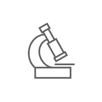 Microscope line icon Stock Illustration
