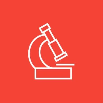 Microscope line icon 스톡 일러스트