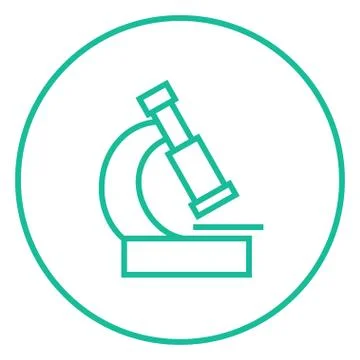 Microscope line icon Stock Illustration