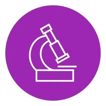Microscope line icon Stockillustratie