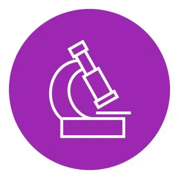 Microscope line icon 库存插图