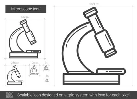 Microscope line icon Stock Illustration
