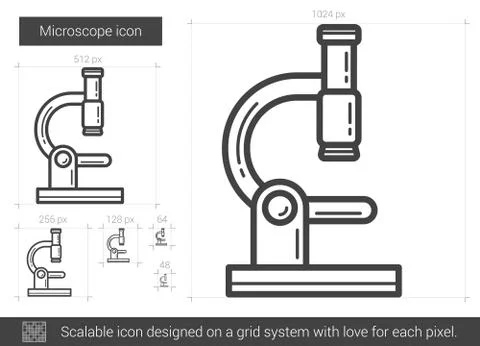 Microscope line icon Stock Illustration