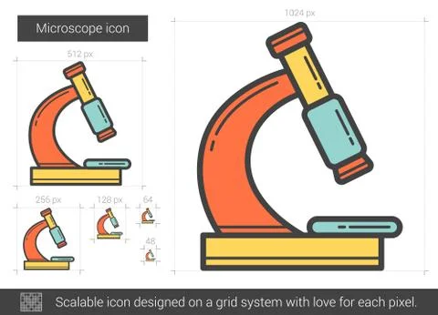 Microscope line icon イラスト素材