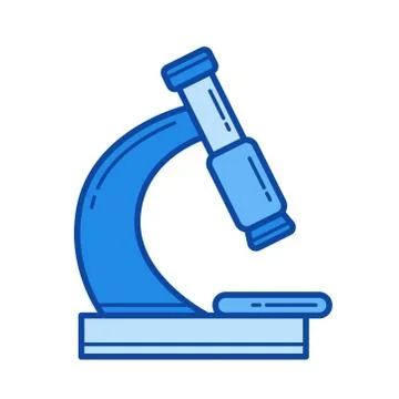 Microscope line icon. Stock Illustration