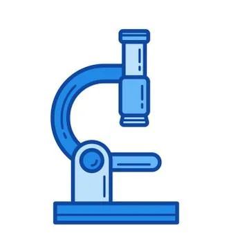 Microscope line icon. Stock Illustration