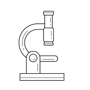 Microscope line icon. Stock Illustration