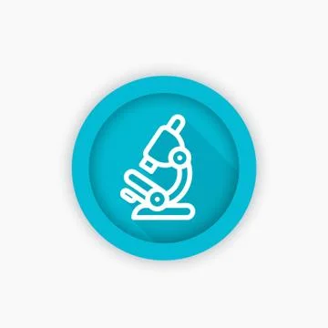Microscope line icon, lab, research, laboratory experiment Stockillustratie