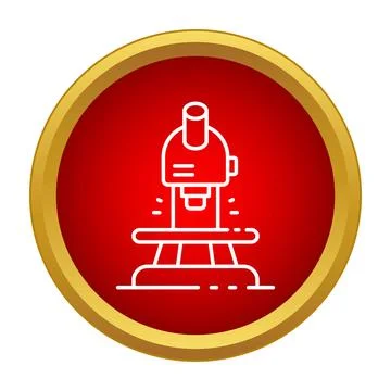 Microscope line icon representing science and research Stock Illustration