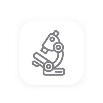 Microscope line icon, research lab vector sign Stockillustratie