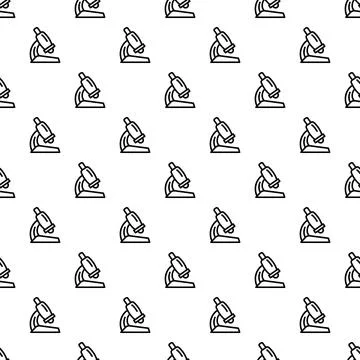 Microscope line icon seamless pattern background イラスト素材