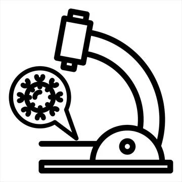 Microscope line icon vector illustration isolated on white background Stock Illustration