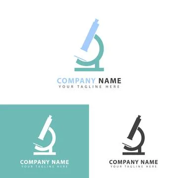 Microscope Logo Icon Stock Illustration